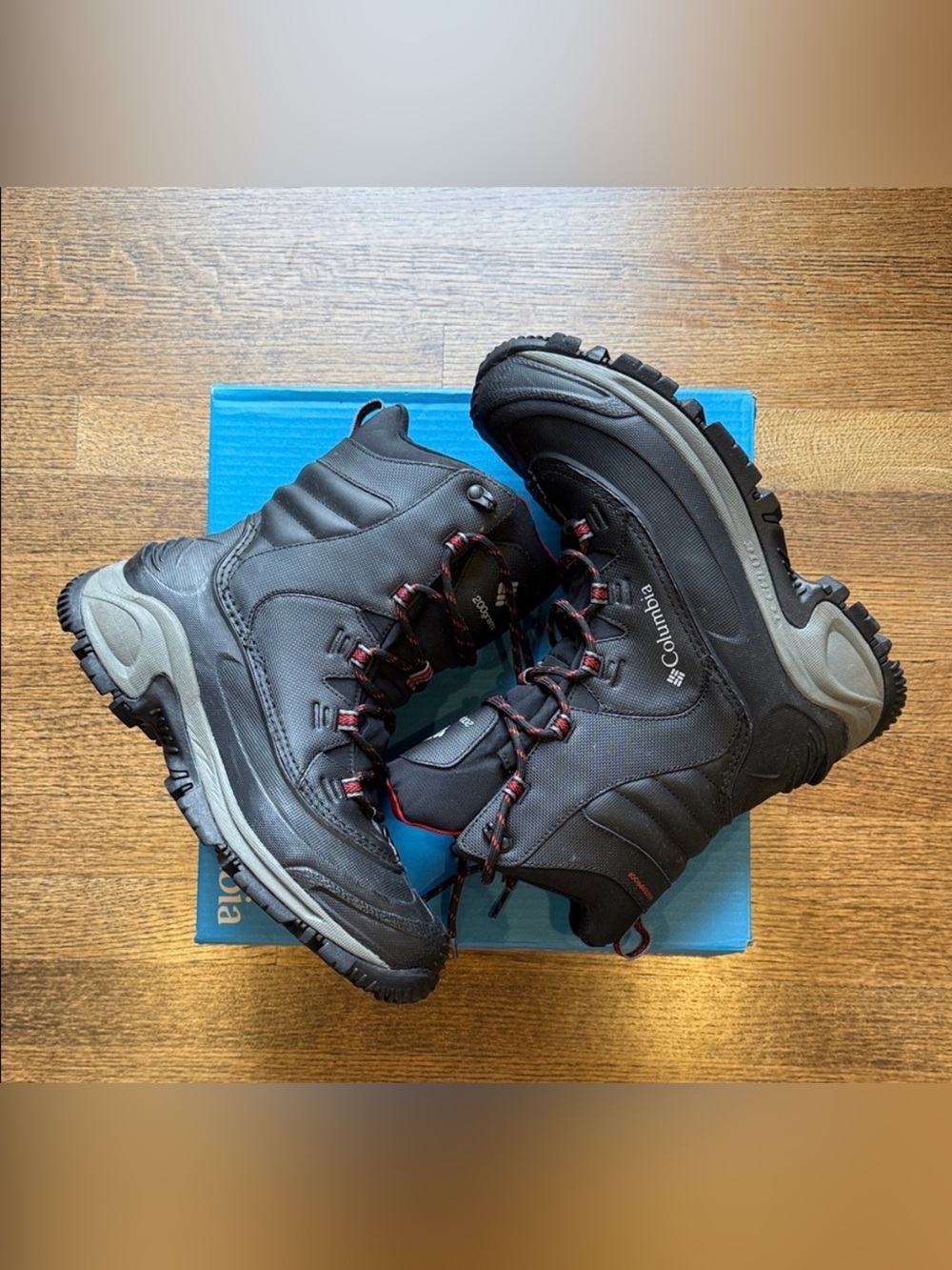 Columbia Men's Black and Gray Waterproof Trail Boots